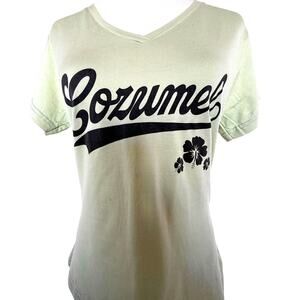 SKU2584 Mare Blue Women's Size XL (Junior) Light Green Cozumel Graphic T-Shirt